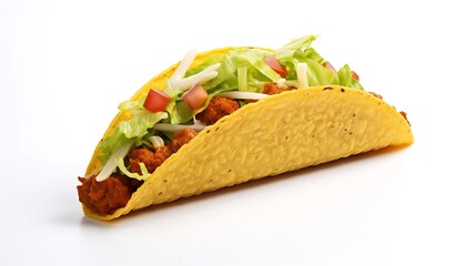 Generative AI : mexican food tacos isolated on white background