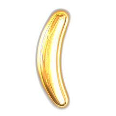 Gold inflatable symbol with glow