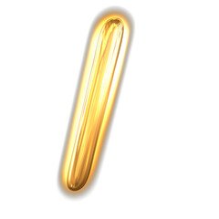 Obraz premium Gold inflatable symbol with glow