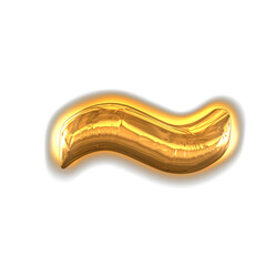 Gold inflatable symbol with glow