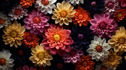 flower texture on alpha, black background. generative AI