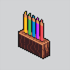 Pixel art illustration Pen Holder. Pixelated Pen Holder. Pen or Pencil Holder pixelated for the pixel art game and icon for website and video game. old school retro.