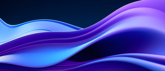 Fototapeta premium Abstract 3D swirling blend of blue and orchid colors