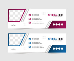 email signature template design or facebook cover template