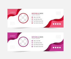 email signature template design or facebook cover template