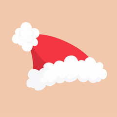 Vector hand drawn santa claus hat