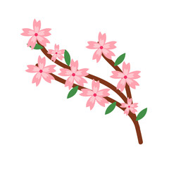 Vector japanese cherry blossom vector graphic