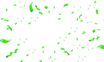 Vector realistic green confetti background design