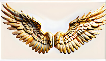 Obraz premium Heavenly Embrace, Earthly Elegance: Unveiling a World of Beautiful Angel Wings in Diverse Colors and Shapes.(Generative AI)