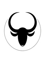 bull icon on vector