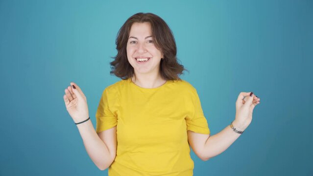 A chatty woman who talks a lot.