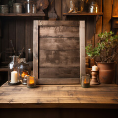 Timeless Rustic Poster on a Wooden-Textured Backdrop