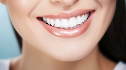Obraz premium Bright Smile with Healthy White Teeth. Generative ai