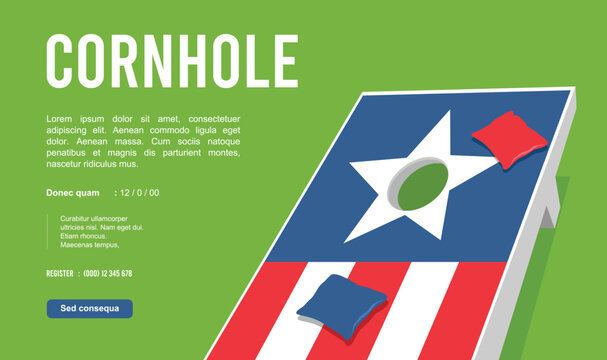 Great simple cornhole set background design for any media	