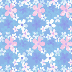 Blue Skies Soft Floral Background
