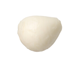 One ball of mozzarella cheese isolated on white