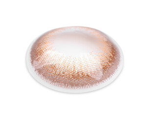 One color contact lens isolated on white