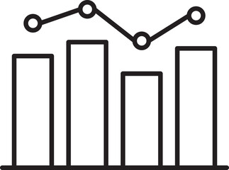 fluctuating bar chart icon