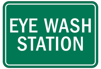 Eye wash station sign