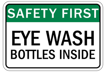 Eye wash station sign - obrazy, fototapety, plakaty
