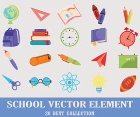 20 Best School Vector Element
