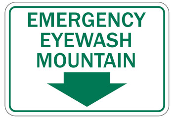 Eye wash station sign