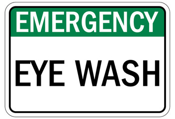 Eye wash station sign