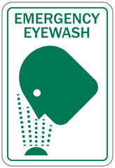 Eye wash station sign