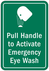 Eye wash station sign