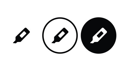 icon pen marker black outline for web site design 
and mobile dark mode apps 
Vector illustration on a white background