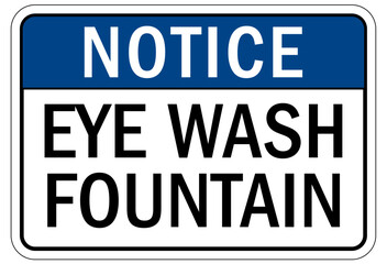 Eye wash station sign
