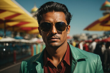 portrait of a man who is wearing a sunglass | people | gentelman | modern person | public | handsome