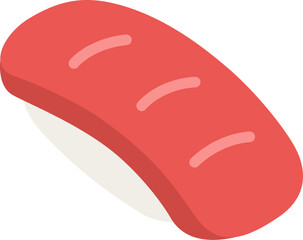 マグロの寿司のアイコンのイラスト