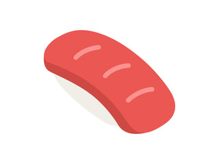 マグロの寿司のアイコンのイラスト