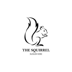 shadow Drawing art squirrel logo design inspiration