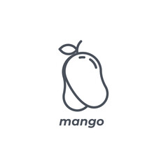 Vector sign of the mango symbol isolated on a white background. icon color editable.