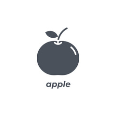 Vector sign of the apple symbol isolated on a white background. icon color editable.