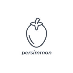Vector sign of the persimmon symbol isolated on a white background. icon color editable.