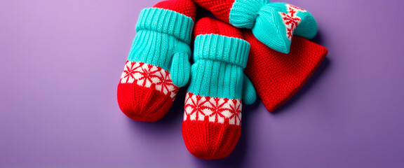 knitted mittens