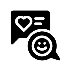 chat bubble glyph icon