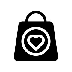 gift bag glyph icon