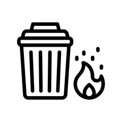 burn line icon