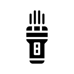 flashlight glyph icon