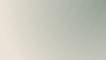 Parallel Hatching Wavy Lines Halftone Pattern Abstract Vector Angled Striped Pale Green Background. Diverging Radially Texture. Half Tone Art Tilted Etching Strokes Neutral Graphic Wallpaper
