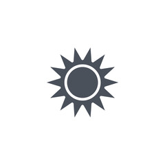 Vector sign of the sunlight symbol isolated on a white background. icon color editable.