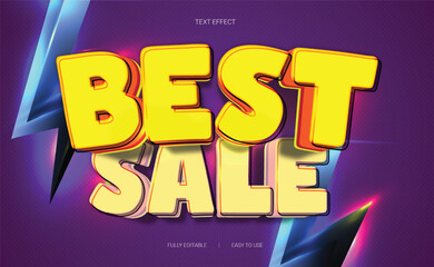 Editable 3d text effect font style Best Sale
