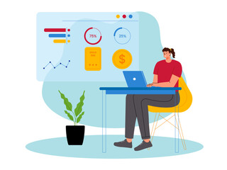 Investment analysis. Investment illustration.