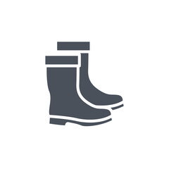 Vector sign of the rubber boots symbol isolated on a white background. icon color editable.