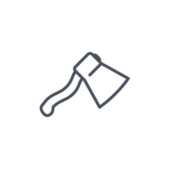 Vector sign of the hatchet symbol isolated on a white background. icon color editable.