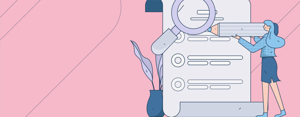 Invite friends to conduct questionnaire flat vector concept operation hand drawn illustration
